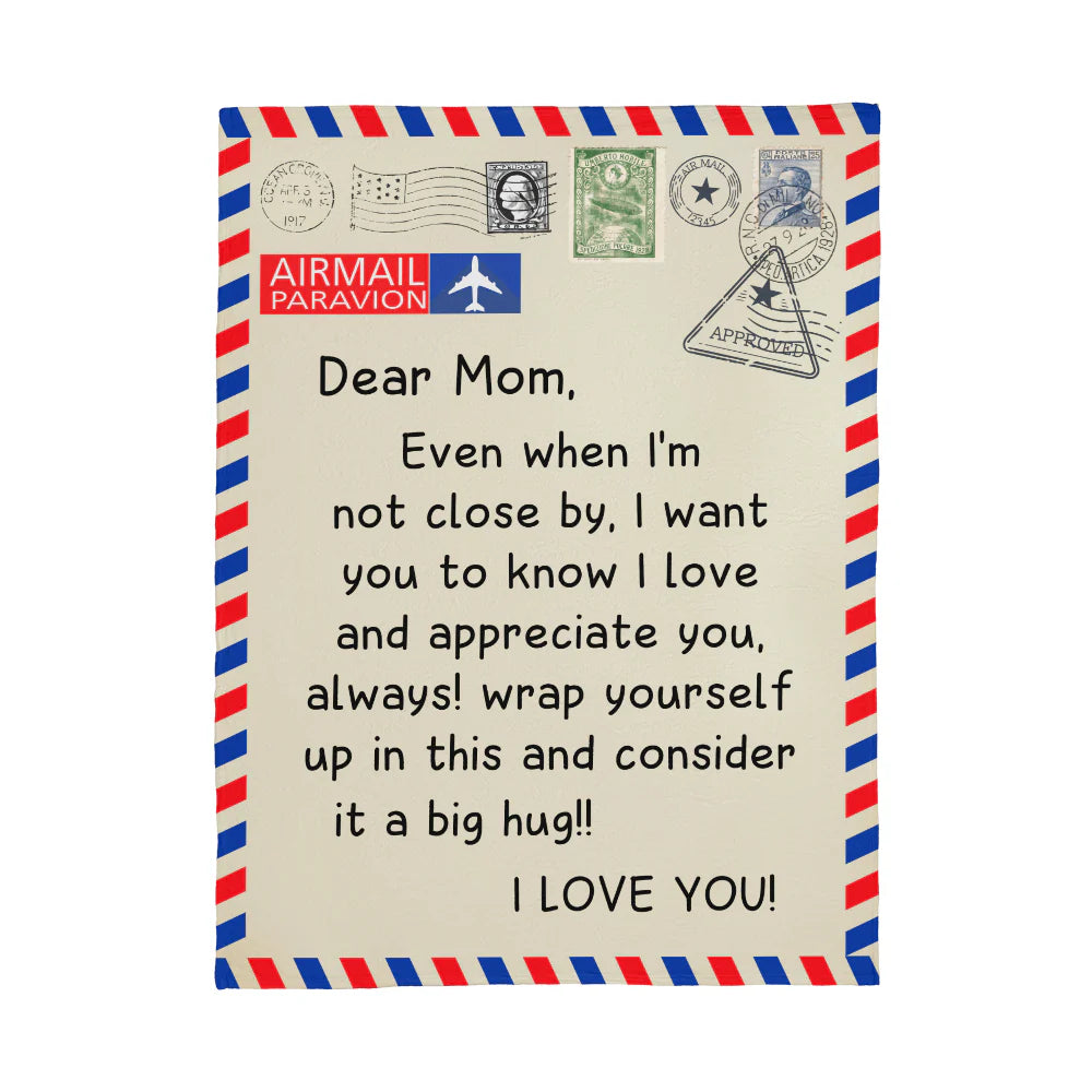 Personalized Mom Blanket – Heartfelt Letter to Mom Woven Throw Gift