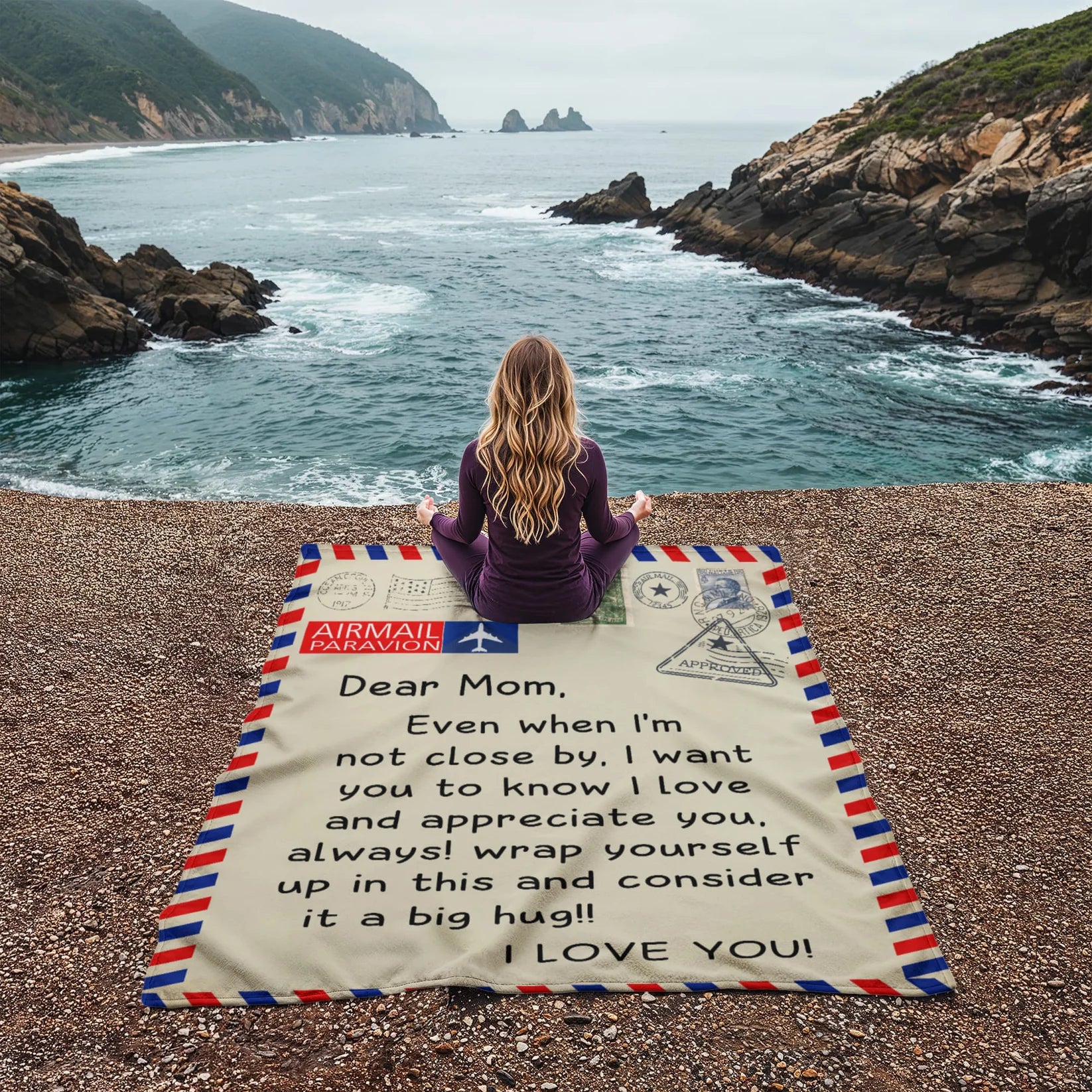 Personalized Mom Blanket – Heartfelt Letter to Mom Woven Throw Gift
