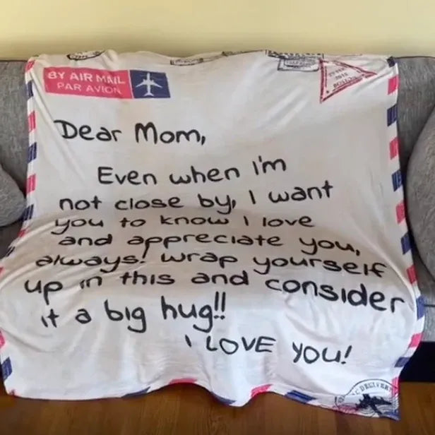 Personalized Mom Blanket – Heartfelt Letter to Mom Woven Throw Gift